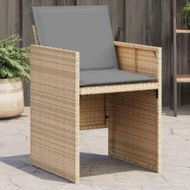 Detailed information about the product Garden Chairs with Cushions 4 pcs Mix Beige Poly Rattan