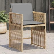 Detailed information about the product Garden Chairs with Cushions 4 pcs Mix Beige Poly Rattan