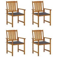 Detailed information about the product Garden Chairs with Cushions 4 pcs Solid Acacia Wood