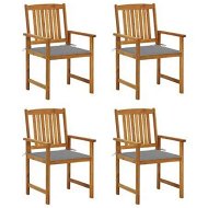 Detailed information about the product Garden Chairs with Cushions 4 pcs Solid Acacia Wood