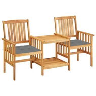 Detailed information about the product Garden Chairs with Tea Table and Cushions Solid Acacia Wood