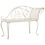 Detailed information about the product Garden Chaise Lounge 128 Cm Metal Antique White