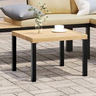 Detailed information about the product Garden Coffee Table Black 55x55x39.5 cm Powder-coated Steel