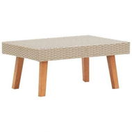 Detailed information about the product Garden Coffee Table Poly Rattan Beige