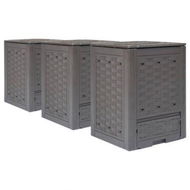 Detailed information about the product Garden Composters 3 Pcs Brown 60x60x83 Cm 900 L