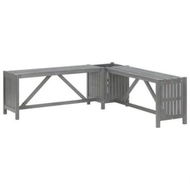 Detailed information about the product Garden Corner Bench with Planter 117cm Solid Acacia Wood Grey