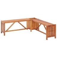 Detailed information about the product Garden Corner Bench With Planter 117x117x40 Cm Solid Acacia Wood