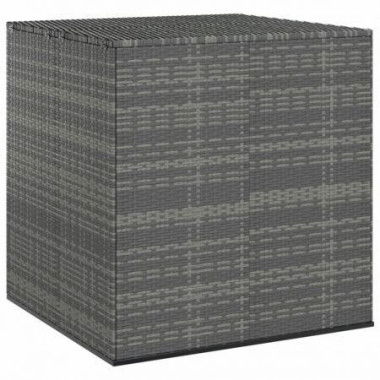 Garden Cushion Box PE Rattan 100x97.5x104 Cm Gray