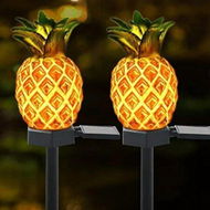 Detailed information about the product Garden Decor Solar Stake Lights - 2 Pack Outdoor Pineapple Waterproof Lights Pathway Yard Lawn Walkway Decoration