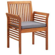 Detailed information about the product Garden Dining Chair With Cushion Solid Acacia Wood