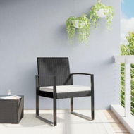 Detailed information about the product Garden Dining Chairs 2 Pcs Black PP Rattan