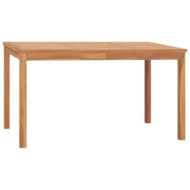 Detailed information about the product Garden Dining Table 140x80x77 cm Solid Teak Wood