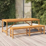 Detailed information about the product Garden Dining Table 200x90x74 cm Solid Wood Acacia