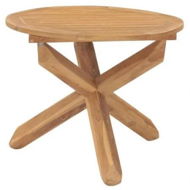 Detailed information about the product Garden Dining Table Ã˜90x75 cm Solid Wood Teak