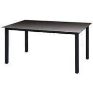 Detailed information about the product Garden Dining Table Glass Aluminium 150x90x74 Cm Black