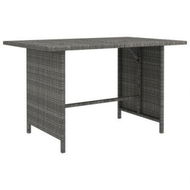 Detailed information about the product Garden Dining Table Grey 110x70x65 Cm Poly Rattan