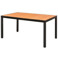 Detailed information about the product Garden Dining Table WPC Aluminium 150x90x74 Cm Brown