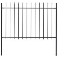 Detailed information about the product Garden Fence With Spear Top Steel 1.7x1.2m Black.