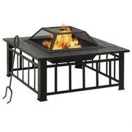 Detailed information about the product Garden Fire Pit with Poker 81x81x47 cm XXL Steel