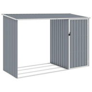 Detailed information about the product Garden Firewood Shed Grey 245x98x159 Cm Galvanised Steel