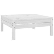 Detailed information about the product Garden Footstool White Solid Pinewood