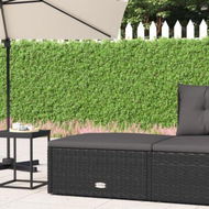 Detailed information about the product Garden Footstool With Cushion Black Poly Rattan