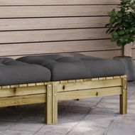 Detailed information about the product Garden Footstool with Cushion Impregnated Wood Pine