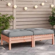 Detailed information about the product Garden Footstools with Cushions 2 pcs Solid Wood Douglas