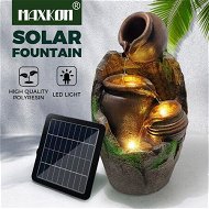 Detailed information about the product Garden Fountain Solar Water Features Outdoor LED Waterfall Indoor Patio Backyard Battery Panel 4 Tier