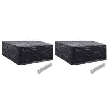 Garden Furniture Covers 2 Pcs 10 Eyelets 260x260x90 Cm