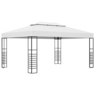 Detailed information about the product Garden Gazebo Powder-Coated Steel 4x3x2.7m White.