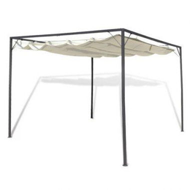 Garden Gazebo With Retractable Roof Canopy