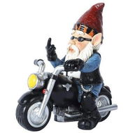 Detailed information about the product Garden Gnome Patio Ornament Dwarves White Beard Old Ride Motorcycle Resin Craft Statue Home Decor