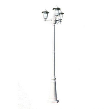 Garden Lamp Post White 215 cm