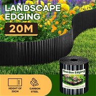 Detailed information about the product Garden Landscape Edging 20mx30cm Lawn Border Flower Plant Bed Grass Path Fence DIY Flexible Corrugated Carbon Steel Roll Kit