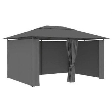 Garden Marquee With Curtains 4x3 M Anthracite