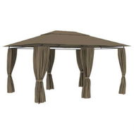 Detailed information about the product Garden Marquee With Curtains 4x3m Taupe 180g/m