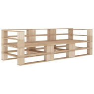 Detailed information about the product Garden Pallet Sofa 3-Seater Wood