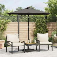 Detailed information about the product Garden Parasol with LEDs and Steel Pole Anthracite 225x225x212cm