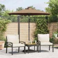 Detailed information about the product Garden Parasol with Steel Pole Taupe 225x225x212 cm