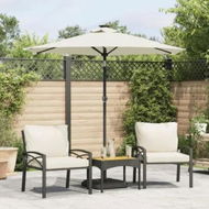 Detailed information about the product Garden Parasol with Steel Pole White 225x225x212 cm