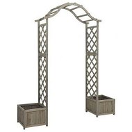 Detailed information about the product Garden Pergola With Planter Grey Solid Firwood
