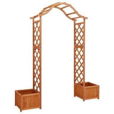 Garden Pergola With Planter Solid Firwood