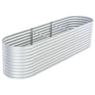 Detailed information about the product Garden Planter 320x80x81 Cm Galvanised Steel Silver