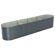 Detailed information about the product Garden Planter 400x80x81 Cm Galvanised Steel Grey