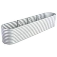 Detailed information about the product Garden Planter 400x80x81 Cm Galvanised Steel Silver