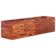 Detailed information about the product Garden Planter Acacia Wood 200x50x50 Cm