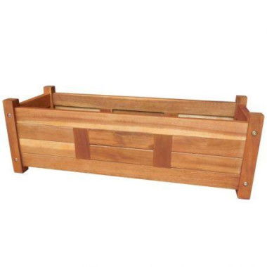 Garden Planter Acacia Wood 76x27.6x25 Cm.