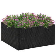 Detailed information about the product Garden Planter Black 80x80x40 Cm Poly Rattan