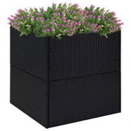 Detailed information about the product Garden Planter Black 80x80x80 Cm Poly Rattan